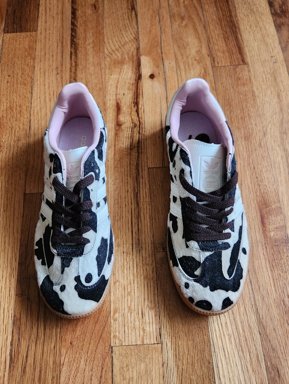 NWOB Adidas Samba OG Cow Print Sneakers Mens 8/Womens 9 - Picture 5 of 11